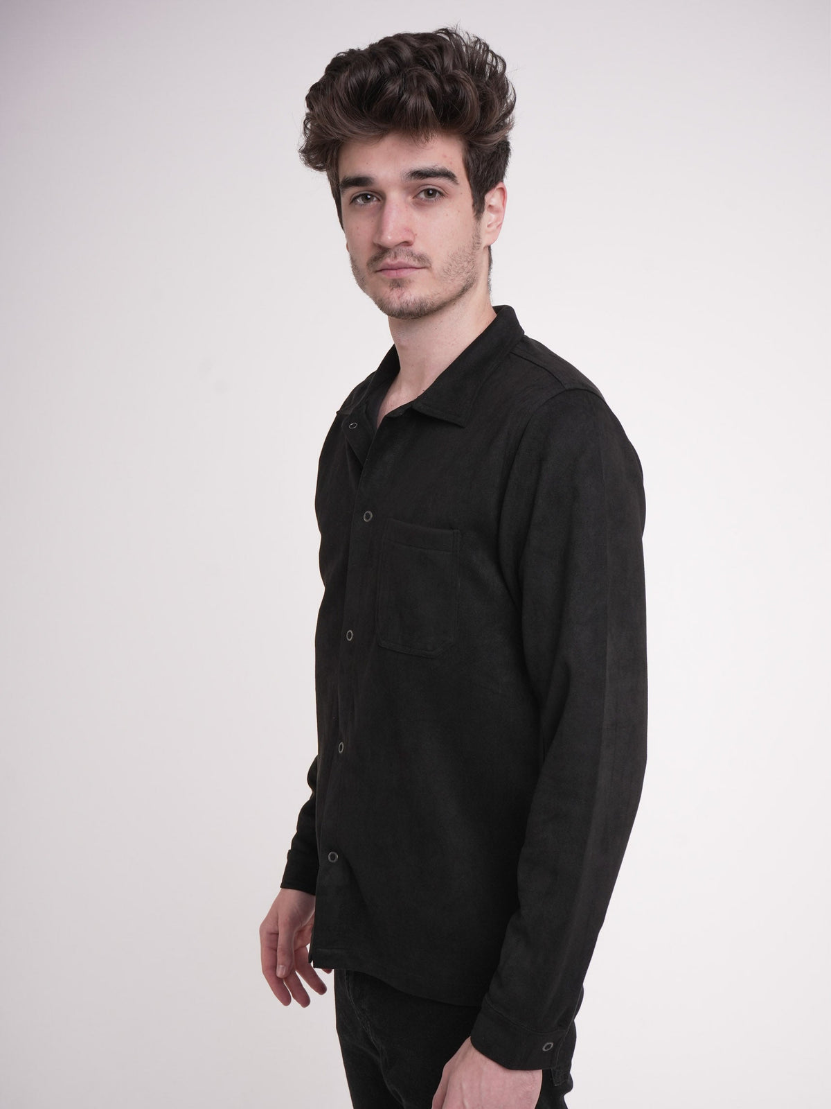 Men's Suede Shirt - inteblu