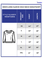 Men's Long Sleeve High Neck Sweatshirt | Wine Color