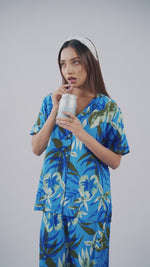 Women’s Short Sleeve Sleepwear Set – Notch Collar 2 Piece Pajama Outfit | Comfy Nightwear, Soft Summer Lounge Set for Women