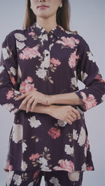 Women’s Floral Printed Co-Ord Set – Trendy 2 Piece Matching Top & Bottom Outfit