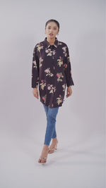 Women’s Floral All Over Printed Shirt – Long Sleeve Casual Blouse for Everyday & Office Wear