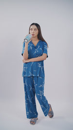 Women’s Printed Night Suit Set – Shirt & Pyjama | Soft Nightwear Dress, 2 Piece Sleepwear for Women, Comfortable Loungewear
