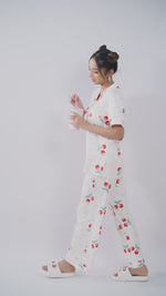 Women’s Printed Night Suit Set – Shirt & Pyjama | Soft Nightwear Dress, 2 Piece Sleepwear for Women, Comfortable Loungewear