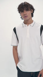 Men’s Reguler-Fit Cotton Pique Polo Shirt – 100% Cotton Casual Top | Jacquard Collar & Short Sleeves | Three-Button Placket | Smart Everyday Wear