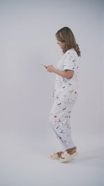 Women’s Printed Night Suit Set – Shirt & Pyjama | Soft Nightwear Dress, 2 Piece Sleepwear for Women, Comfortable Loungewear