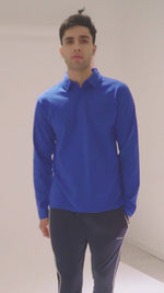 Men's Regular-Fit Long-Sleeve Player's Polo Shirt | Blue Color