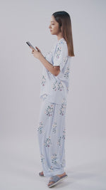 Women’s Printed Night Suit Set – Shirt & Pyjama | Soft Nightwear Dress, 2 Piece Sleepwear for Women, Comfortable Loungewear