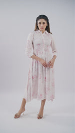 Women’s Floral Print Crepe Maxi Dress – Mystical Long Dress for Casual & Evening Wear