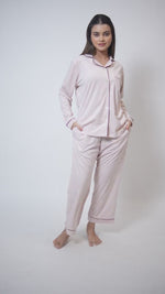 Women Velour Sleepwear Long Sleeve Rosy Aop Pyjama Set