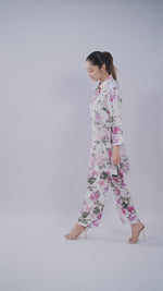 Women’s Floral Printed Co-Ord Set – Trendy 2 Piece Matching Top & Bottom Outfit