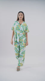 Women’s Short Sleeve Sleepwear Set – Notch Collar 2 Piece Pajama Outfit | Comfy Nightwear, Soft Summer Lounge Set for Women