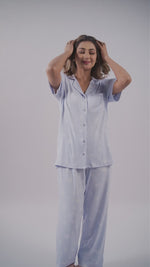 Women’s Printed Night Suit Set – Shirt & Pyjama | Soft Nightwear Dress, 2 Piece Sleepwear for Women, Comfortable Loungewear