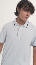 Men's Reguler-Fit Cotton Pique Polo Shirt100% Cotton Casual Top | Tipped Collar & Sleeves | Three-Button Placket | Smart Everyday Wear