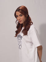 Women Cute Bear Graphics Print Cotton T-shirt
