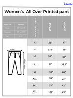 Women’s All Over Printed Lounge Pants | Soft Stretch Yummy Rib Fabric | Drawstring Waist Casual Sleepwear & Pajama Trousers - Ether