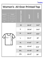 Women’s All Over Printed Short Sleeve Lounge Top | Soft Stretch Yummy Rib Fabric | Crew Neck Casual Sleepwear & Loungewear Top - Navy