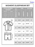 Women's Satin Notch collar Short Sleepwear Set |Satin Fabric