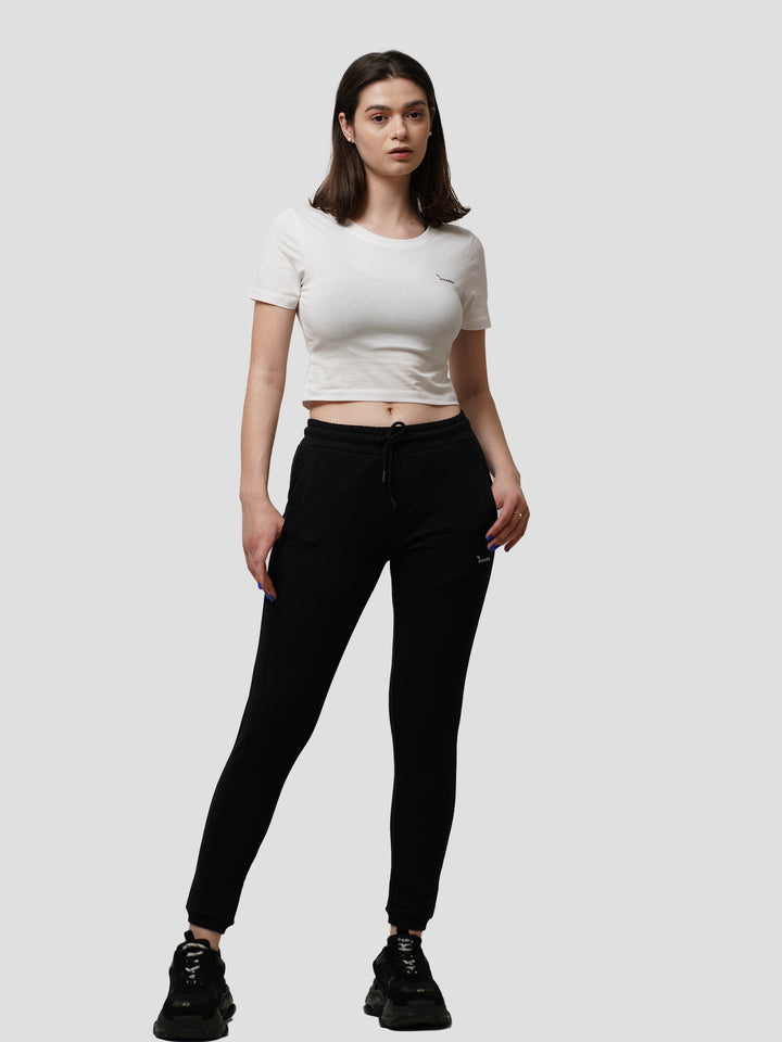 Women Crew Neck Crop Top - inteblu