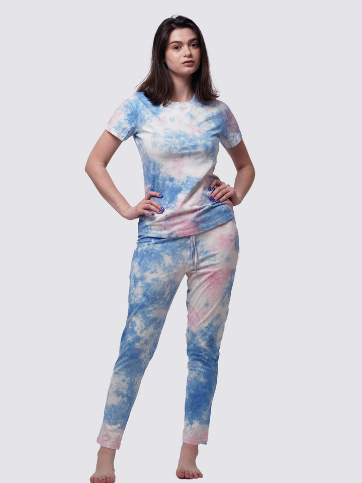 Women Tie Dye Lounge Suit. - inteblu