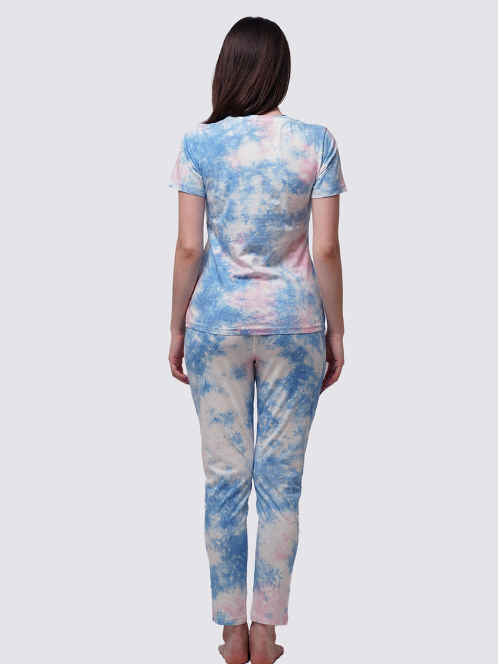 Women Tie Dye Lounge Suit. - inteblu